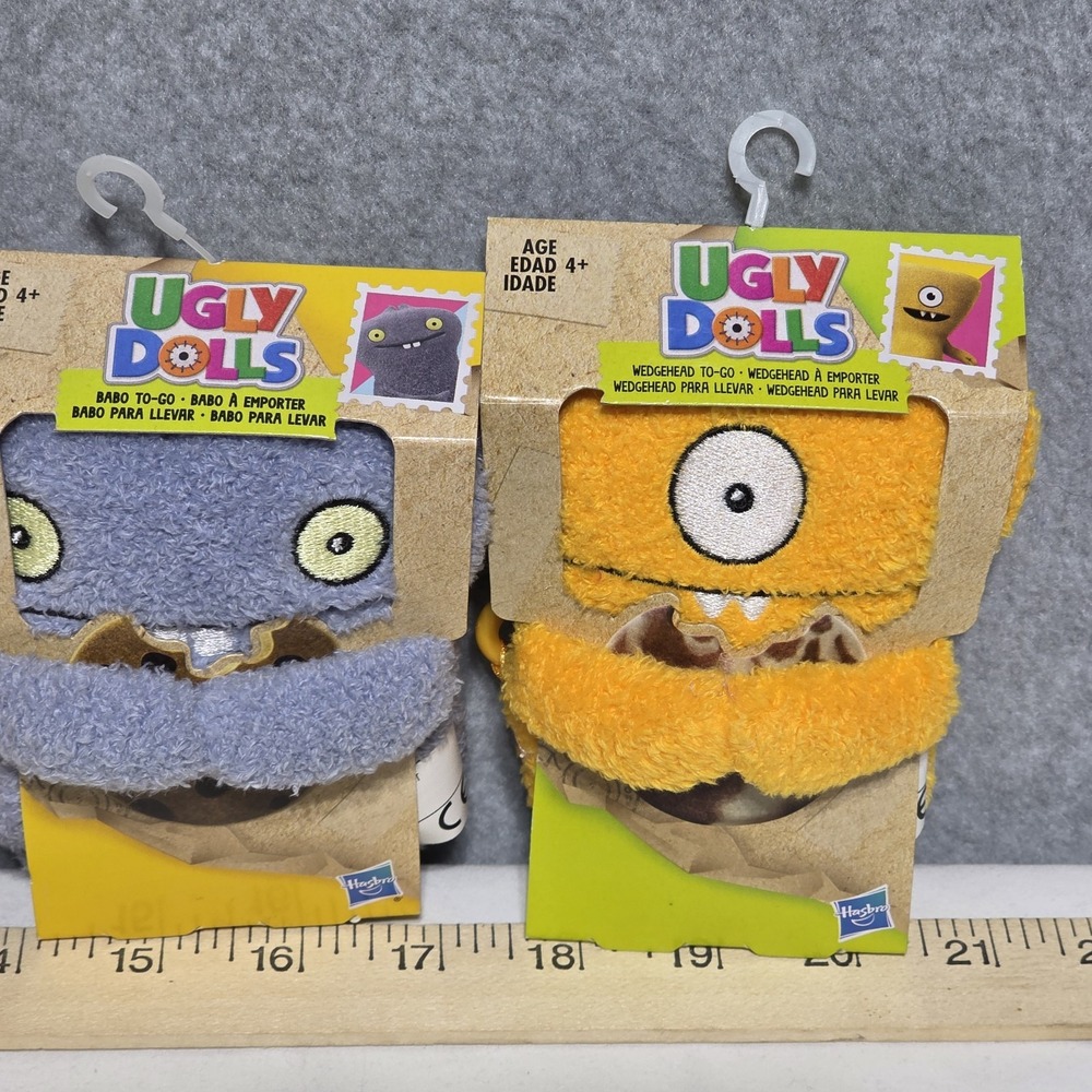 Hasbro UglyDolls Mini Plush Clip-On Keychains Lot of 5 2019 Age 4+ - Picture 4 of 8